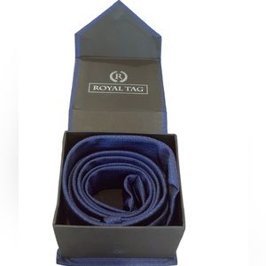 Royal tag blue tie. Suitable for meetings, party, wedding.